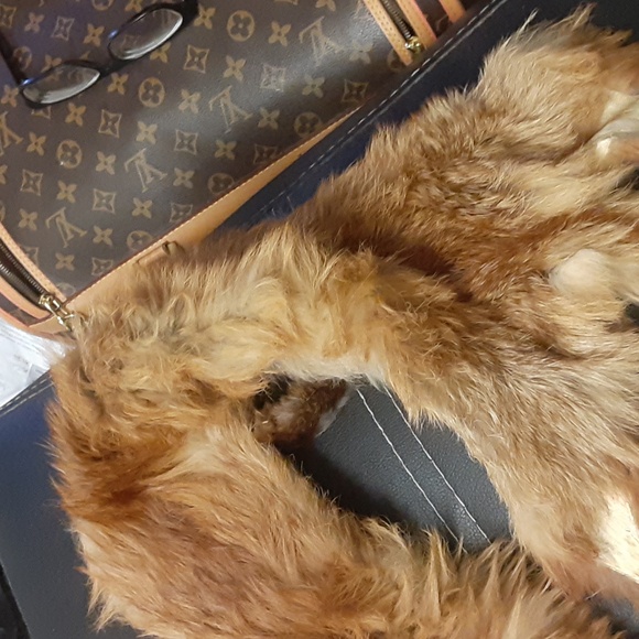 VINTAGE REAL FOX FUR FULL LENGTH SCARF MINT CONDITION - Picture 4 of 9